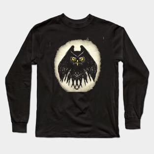 BLACK MRRANNE BLOOD OWL Long Sleeve T-Shirt